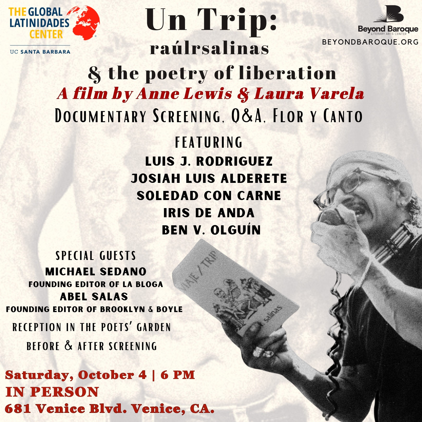 You are currently viewing Un Trip to Screen at Beyond Baroque Oct. 4, 2025 in Venice, CA